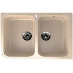 Мойка EcoStone ES-23-328 бежевая (сливная арматура)(608)
