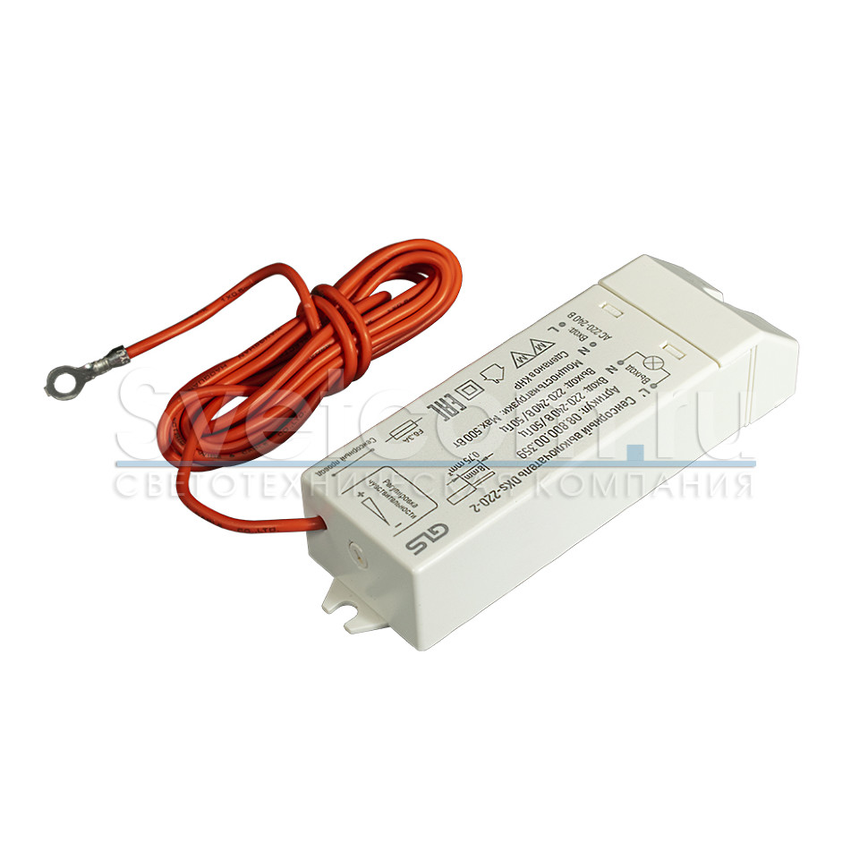 Сенсорный выключатель DKs-220-2, IP20, 220В, max 500Вт (для акт. нагр.) провод с клеммой D=4,2мм к