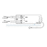 Сенсорный выключатель DKs-220-2, IP20, 220В, max 500Вт (для акт. нагр.) провод с клеммой D=4,2мм к